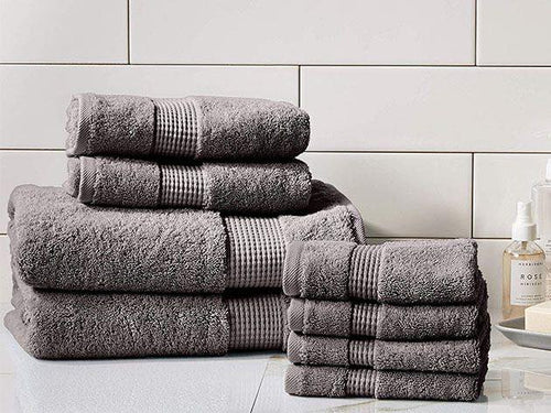 Premium Cotton Bath Towel | Gray Black