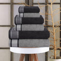 Premium Cotton Bath Towel | Gray Black
