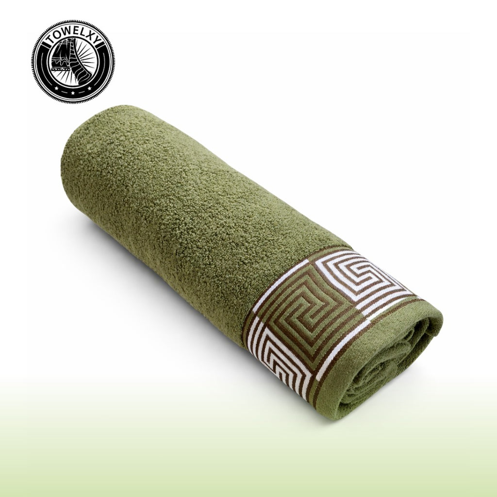 Premium Cotton Bath Towel | Olive Green
